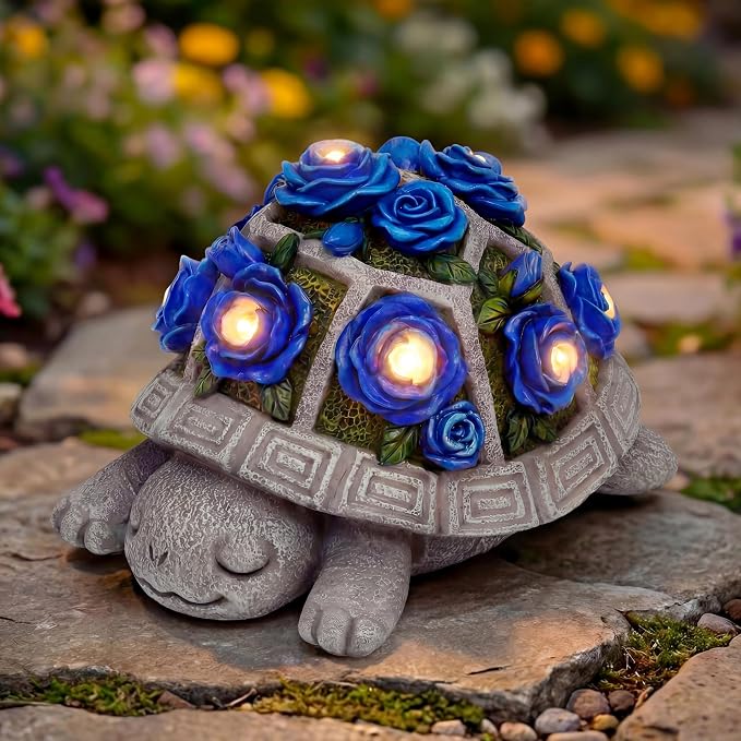 Solar Garden Outdoor Decor Turtle Statue by Snclriao