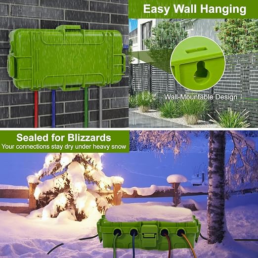 Outdoor Electrical Box Waterproof, OUTDSPLY Medium Outdoor Electrical Boxw/ 6 - Image 4