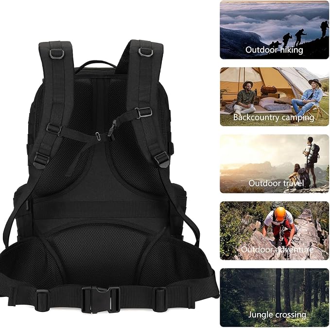 50L Military Tactical Backpack 3 Day Assault Pack Molle Daypack Hiking Backpack - Image 6