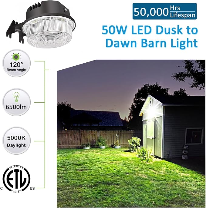 LED Barn Light, Dusk to Dawn Outdoor Yard Light - Image 2