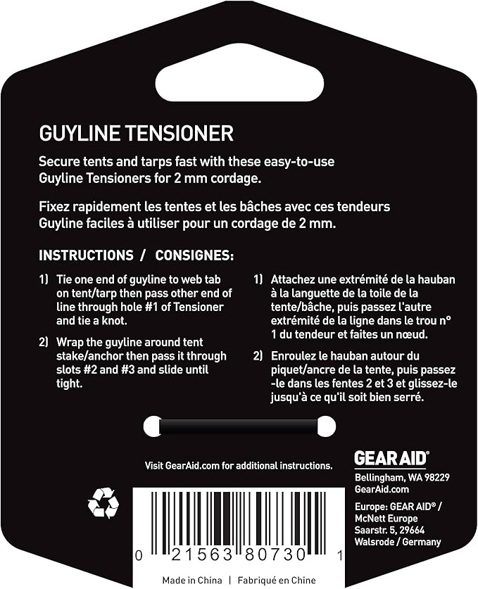GEAR AID Guyline Tensioner Use to Quickly Secure Tents, and Set Up a Taut - Image 3