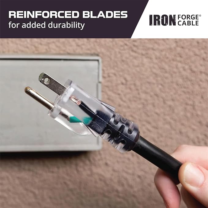 Iron Forge Cable 10 ft Lighted Outdoor Extension Cord - Image 4