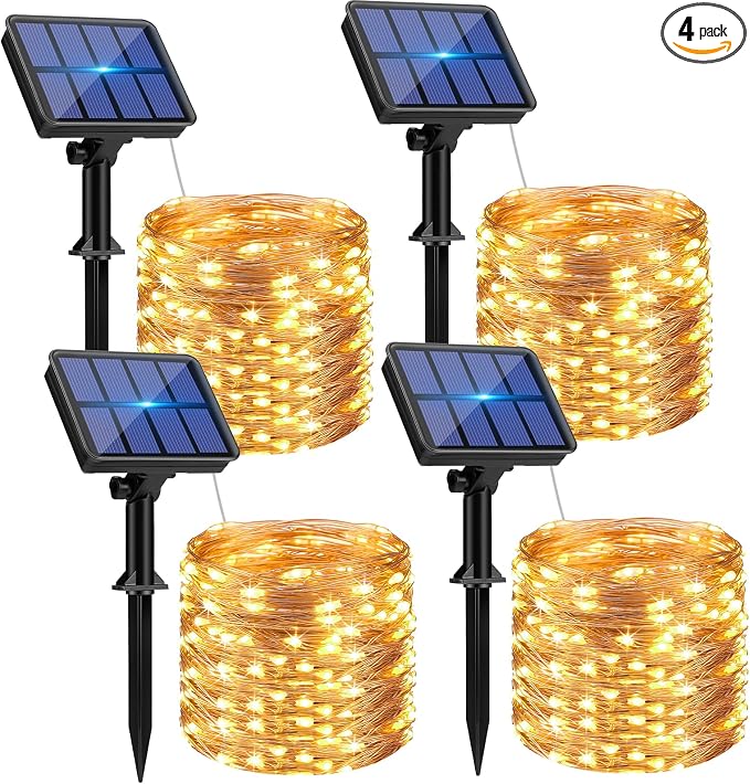 btfarm 4 Pack Solar String Lights Outdoor by btfarmdecorativelighting