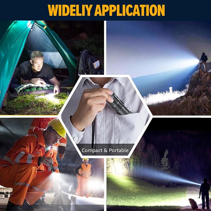 Hoxida Rechargeable Magnetic Flashlight High Lumens - Image 8