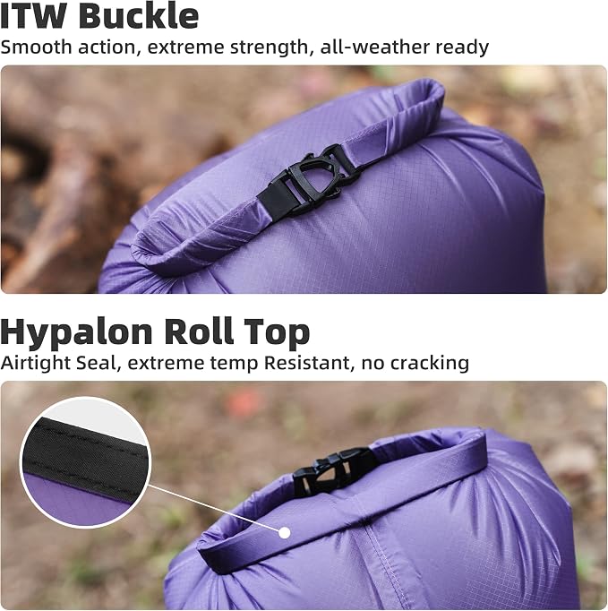 Thous Winds 3L Ultralight Dry Bag, Compact Roll Top Waterproof Pouch - Image 5