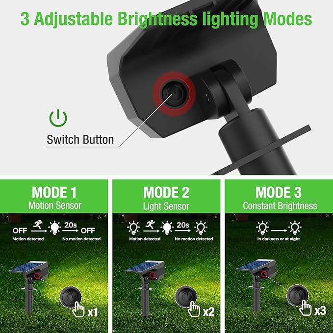 Solar Lights Outdoor Motion Sensor, Spot Landscape Lighting - Image 4
