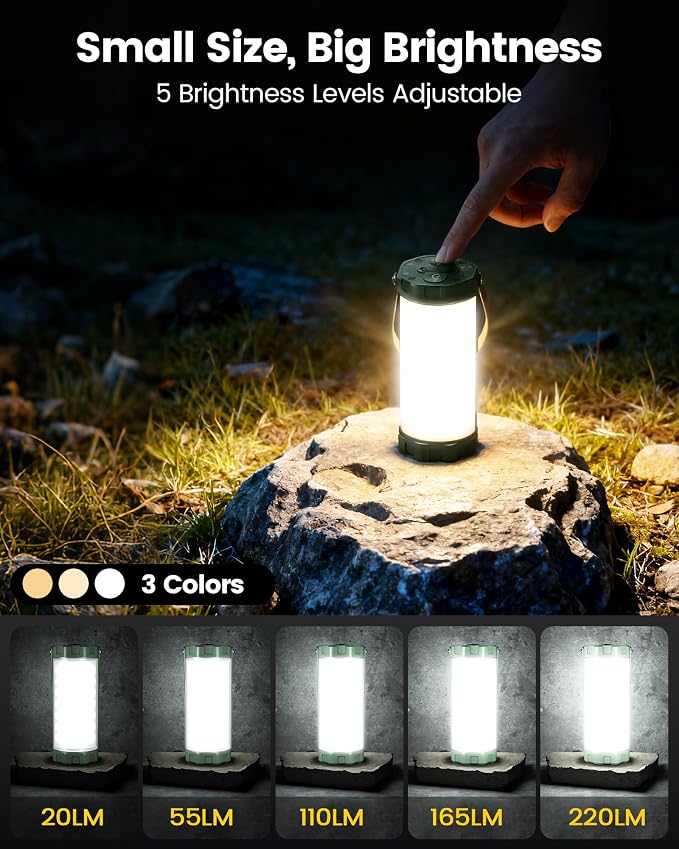 Glocusent 106 LED Camping Lights, 5000mAh Camping Lantern Rechargeable - Image 3