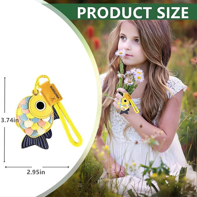 Leather Keychain Holder Case Compatible - Image 2