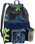 TYR Big Mesh Mummy Backpack for Swim, Gym and Workout Gear, 40-Liter Capacity by TYR