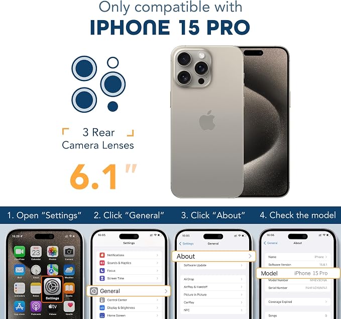 TIESZEN for iPhone 15 Pro Case, Compatible - Image 8