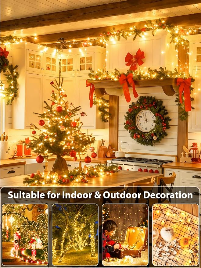 Upgraded 75.8 FT 200 LED Christmas String Lights Outdoor/Indoor, Timer & Memory - Image 5