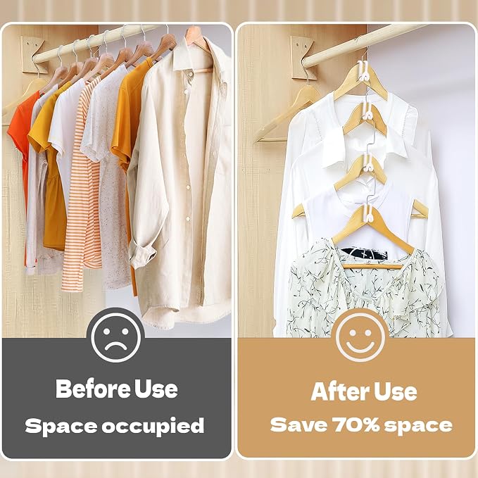 Mlici Cascading Hanger Connector, Space Saving Hangers Hooks Closet Organizer - Image 5