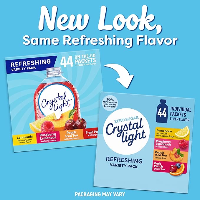 Crystal Light Refreshing Drink Mix Variety Pack, 44 Packets, - Image 4