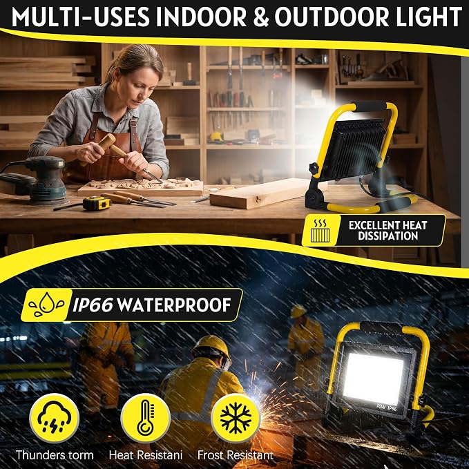 10000LM LED Work Light: Portable Work Light - Image 3