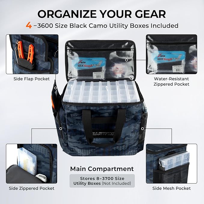 KastKing BaitSpace Fishing Tackle Bag - Image 4