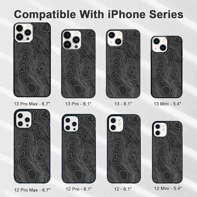 Aesthetic Topographic Map Phone Case Compatible - Image 3