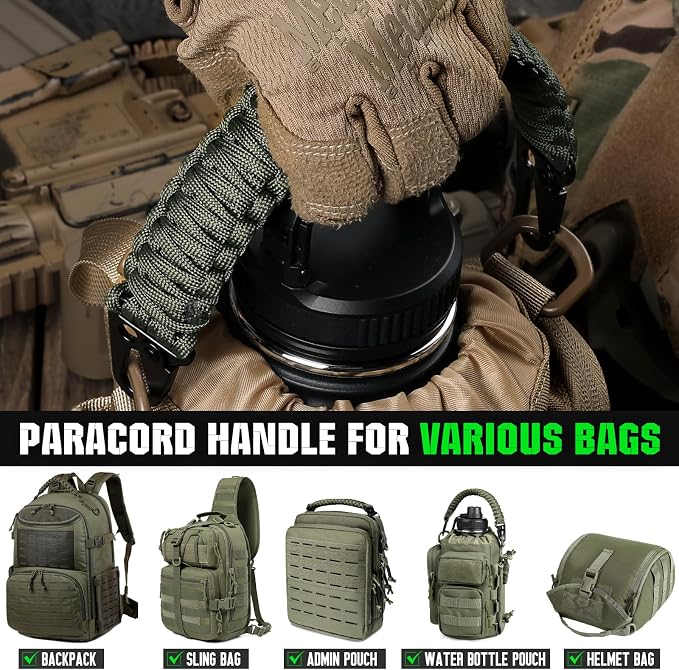 Tactical Paracord Handle，9-core Weaving Paracord Strap - Image 7