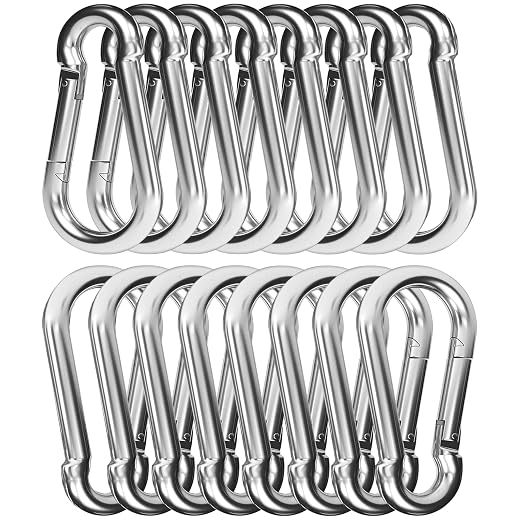 EPHECH 30PCS 3" Heavy Duty Spring Snap Hook, M8 5/16" Galvanized Steel Snap by EPHECH