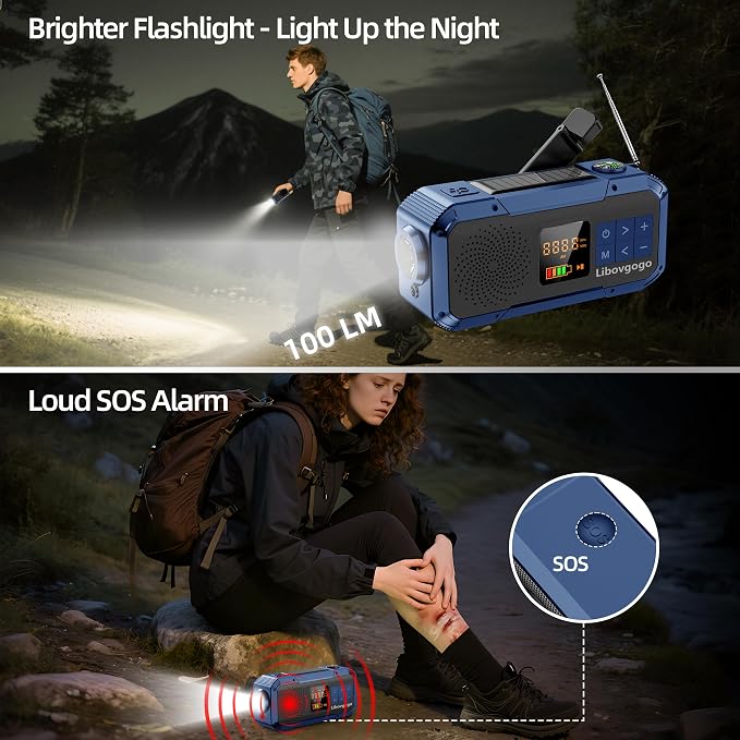 Emergency Weather Radio with IPX5 Waterproof Portable Bluetooth Speaker - Image 7