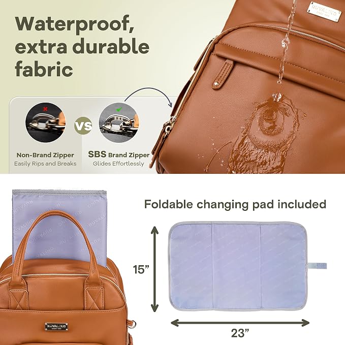 RUVALINO Diaper Bag Backpack, Large Capacity, Waterproof - Image 5