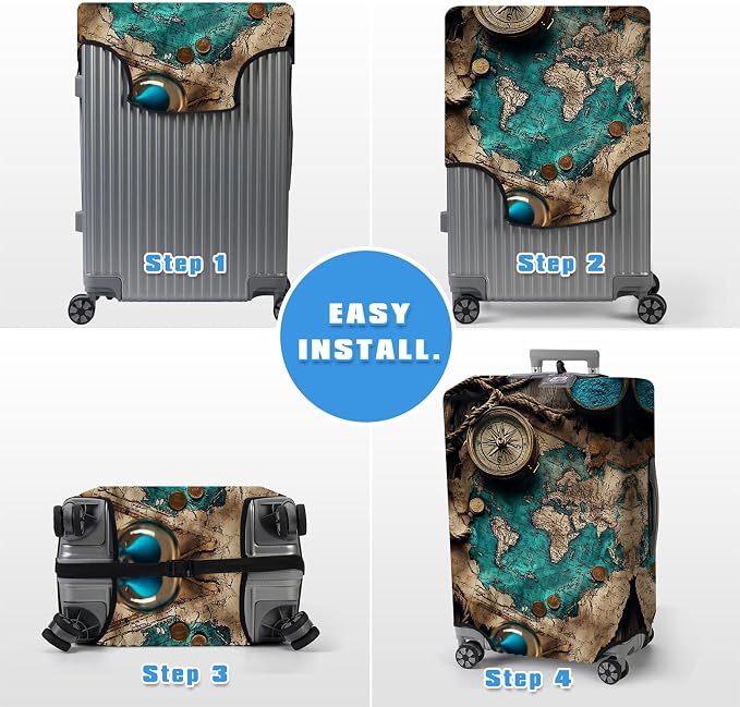 Luggage Cover Protector for 19-20 Inch Suitcases, TSA Approved Elastic Travel - Image 6