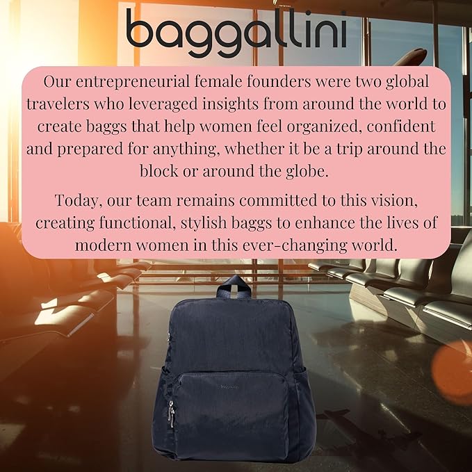 Baggallini Women's Carryall Packable Backpack, French Navy - Image 6
