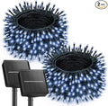 Brightown 2 Pack Solar Christmas Lights Outdoor, Total 92FT 240 LED Solar by Brightown