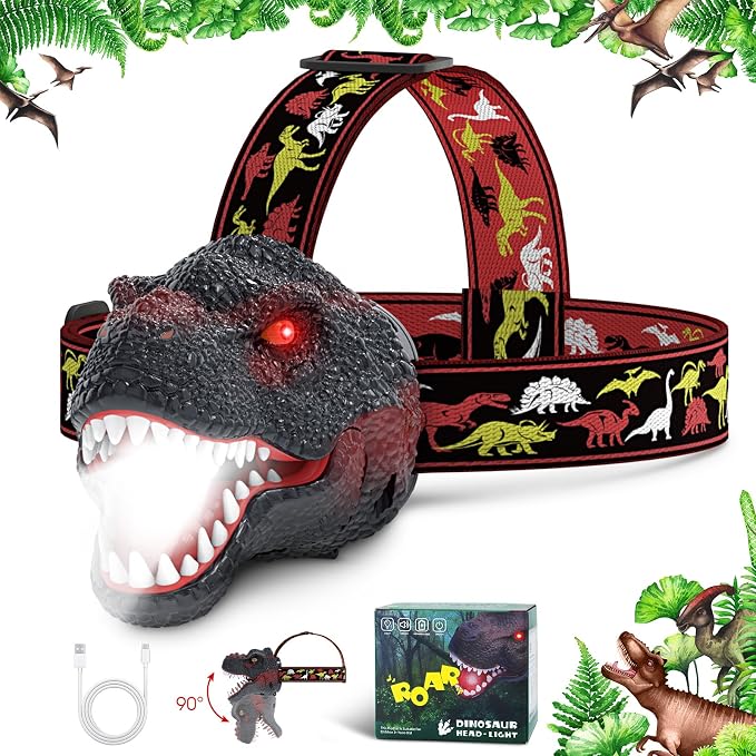 Dysaim Kids Headlamp, Dinosaur Headlamp by Dysaim