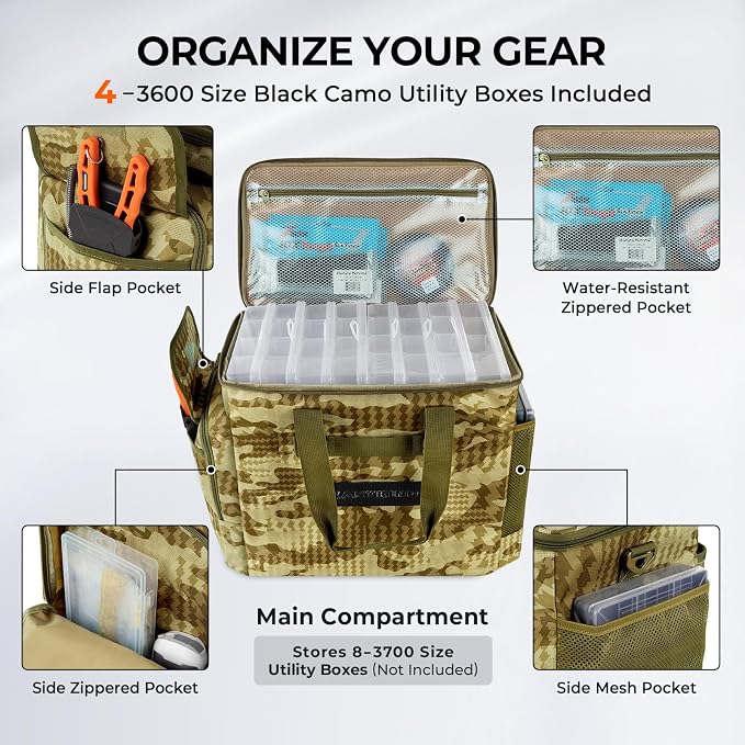 KastKing BaitSpace Fishing Tackle Bag - Image 4