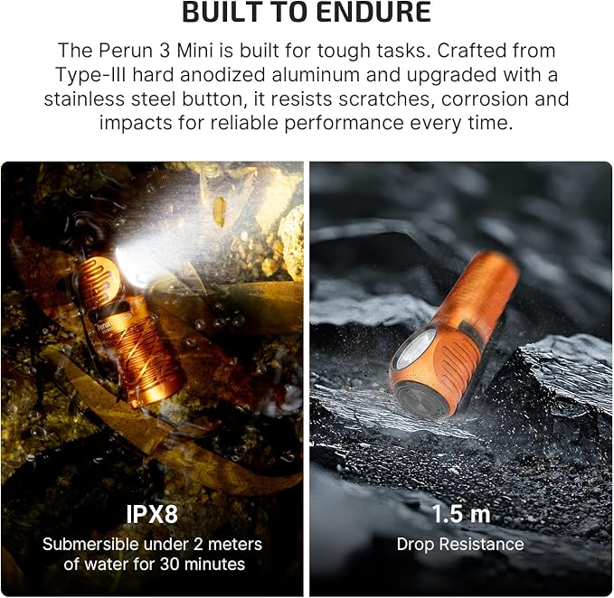 OLIGHT Perun 3 Mini Headlamp 1250 Lumens LED Head Flashlight, Rechargeable - Image 9