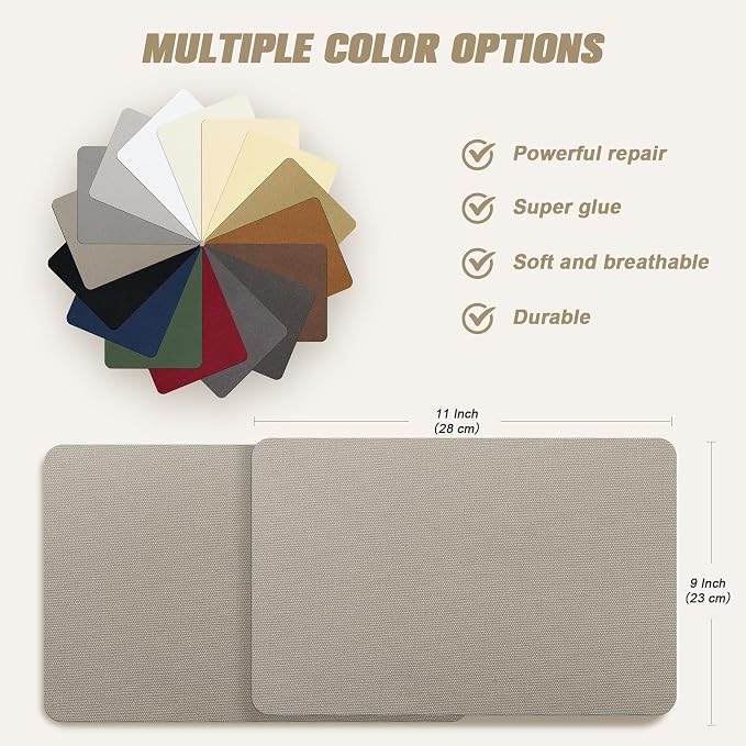 OAZ Canvas Repair Patch Self-Adhesive Fabric Patch, 9x11 Inch 2 Pcs, Waterproof - Image 3