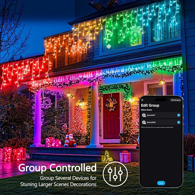 JMEXSUSS 200 LED RGB String Light 66ft Outdoor Indoor, Color Change Christmas - Image 6
