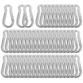 2.36'' Carabiner Clips, 1/4 Inch Heavy Duty Galvanized Steel Spring Snap Hook by HANDRERLEE