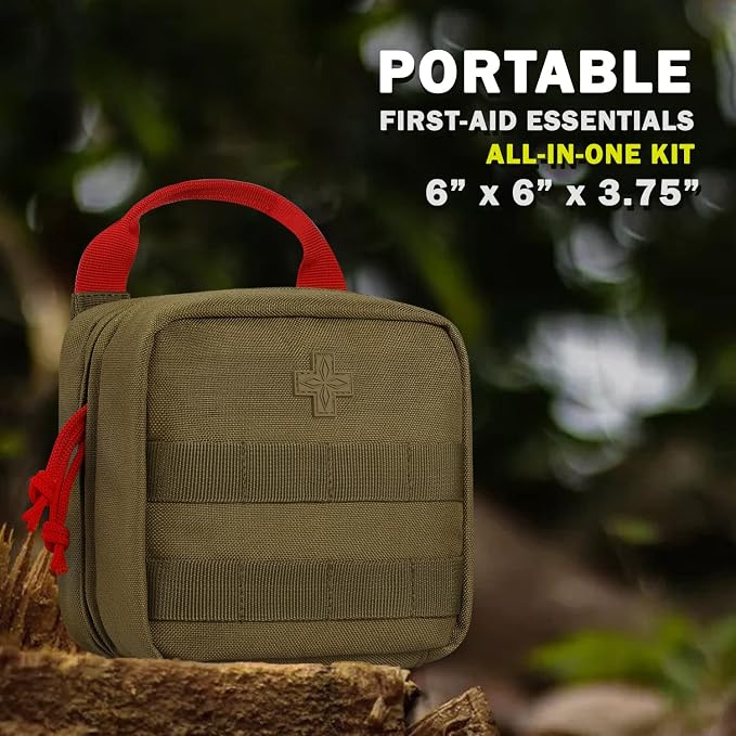 Everlit 180 Pieces Tactical First Aid Kit IFAK Molle EMT Pouch Outdoor Camping - Image 2