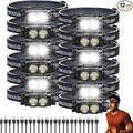 Bud K 12pack Headlamp Rechargeable, 5000L Super Bright Light LED Rechargeable by BUDK