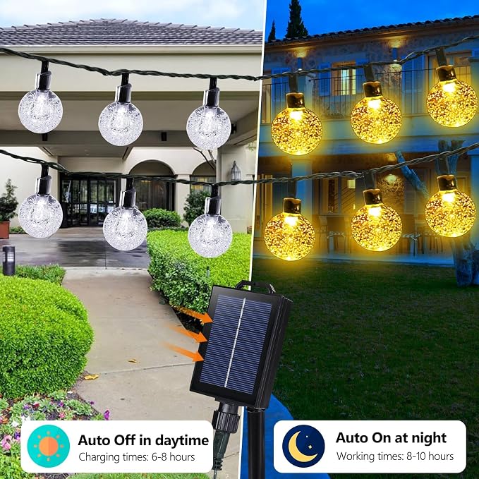 Joomer Solar Powered String Lights, 39FT 60 LED Outdoor Solar String Lights - Image 4