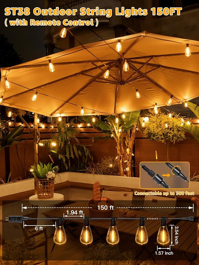 Outdoor String Lights Dimmable - Image 2