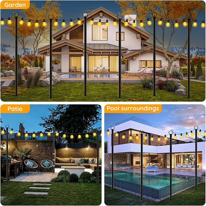 AHRLHR 10 Pack String Light Poles, Poles - Image 2
