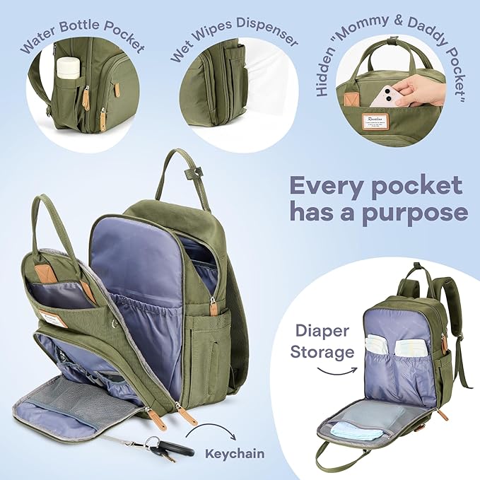 RUVALINO Diaper Bag Backpack - Image 3