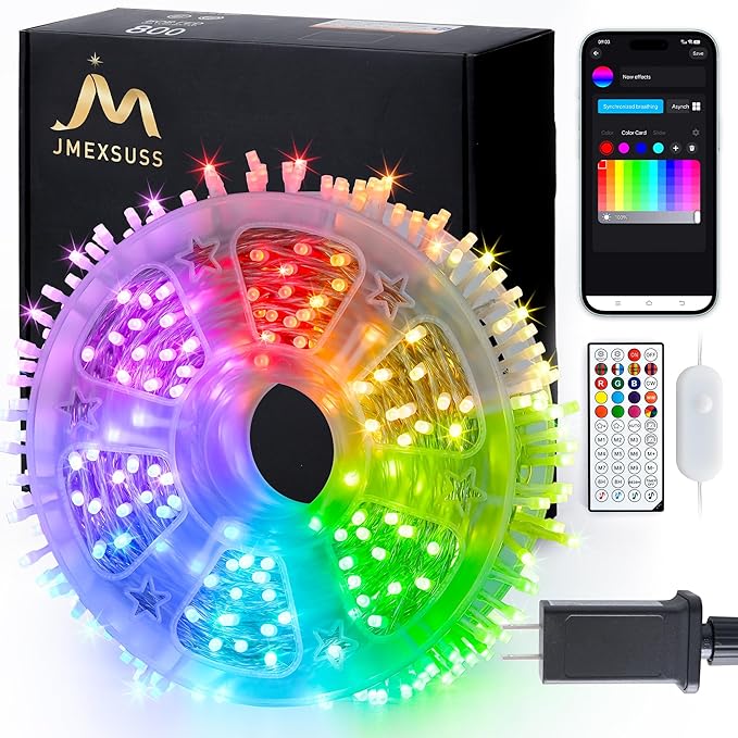 JMEXSUSS 800 LED RGB String Light Outdoor Indoor by JMEXSUSS