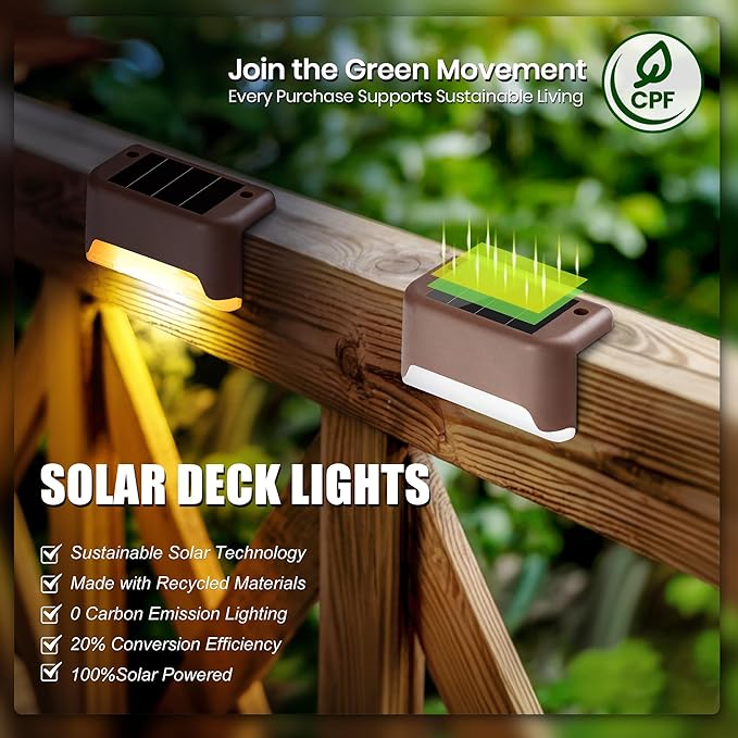 SOLPEX Solar Deck Lights Outdoor 16 Pack, Solar Step Lights Waterproof Led - Image 3