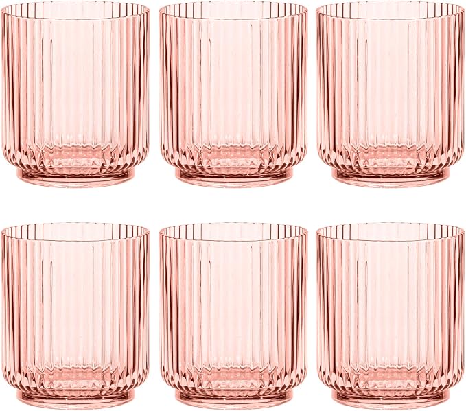 Abode Homewares Mesa 15 oz Durable Acrylic Double Old Fashioned Glasses by AbodeHomewares-TheDesignDestinationforTabletopDrinkwareKitchenandPet