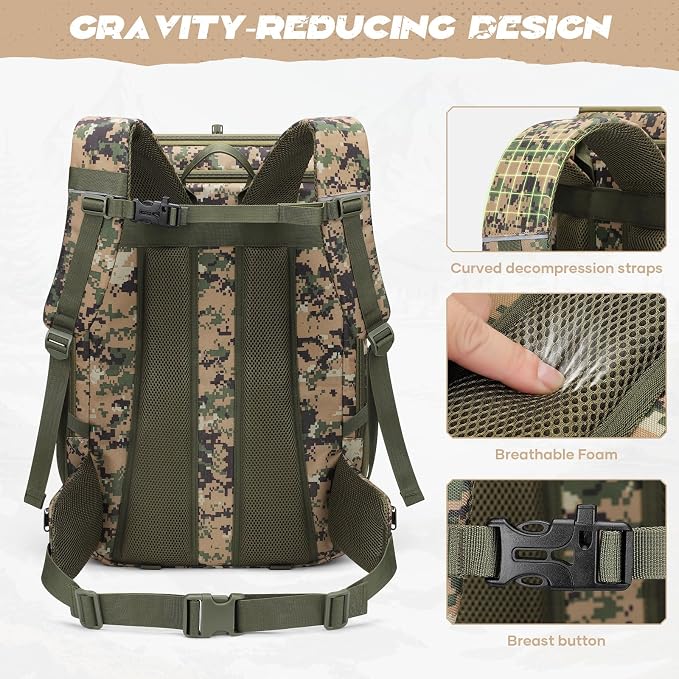 Maelstrom Tactical Backpack for Men, Water Resistant 40L Military Backpack - Image 3