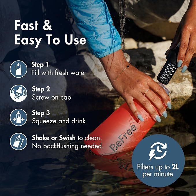 Katadyn BeFree 1.0L Ultralight Collapsible Water Filter Bottle - Image 6