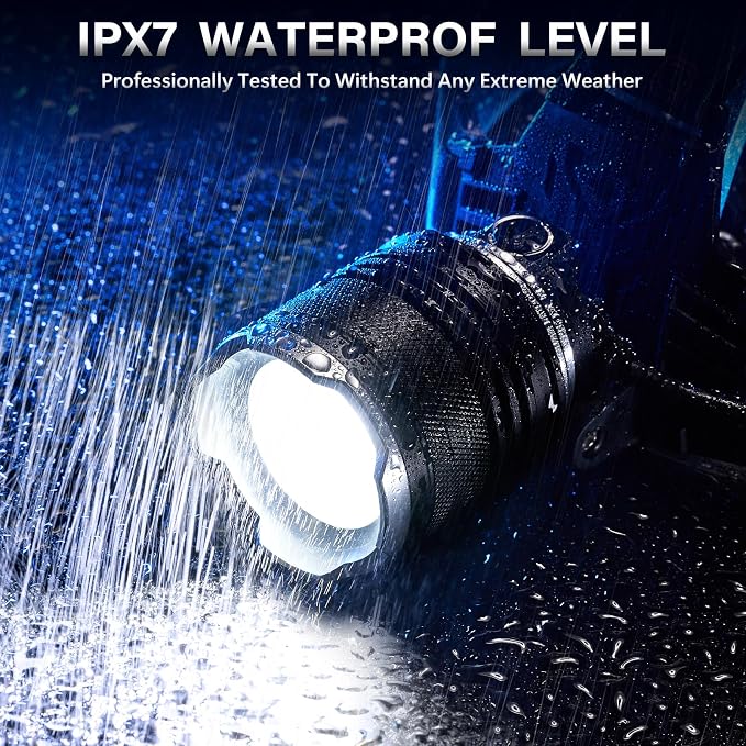 AKNEAR LED Rechargeable Headlamp 99000 High Lumens, 95 Hours Endurance Head Lamp - Image 7