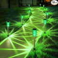 Solar Lights Outdoor 10 Pack Solar Pathway Lights Green Halloween Decorations by Gorrzai