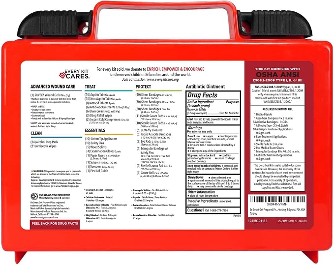 Be Smart Get Prepared OSHA/ANSI First Aid Kit - Image 8