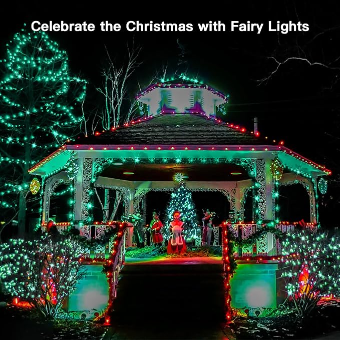 suddus Green Christmas Lights, 33ft 100 LED String Lights - Image 5