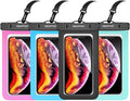 Waterproof Cell Phone Pouch : 4 Pack Float Clear Cell Holder Protector by Newppon