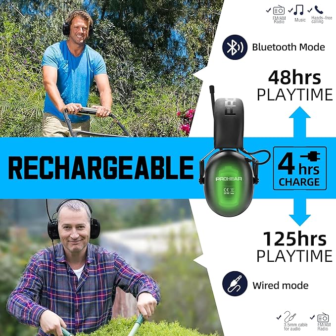 PROHEAR 033 Upgraded Bluetooth 5.4 Hearing Protection Headphones - Image 2